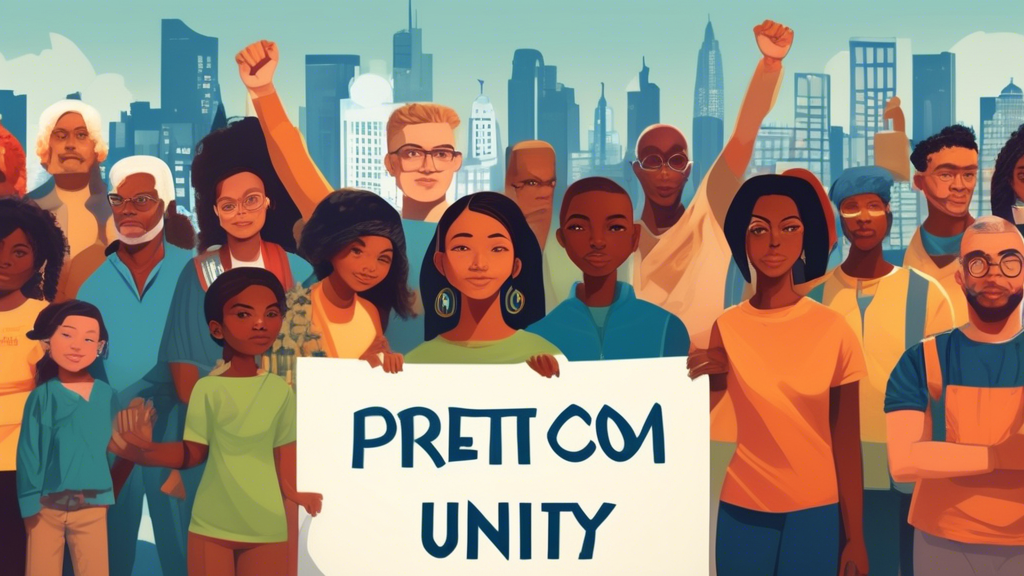 **DALL-E Prompt:** Create an image depicting a diverse group of individuals standing together, symbolically defending freedom. They are holding banners with phrases like Protect Our Freedoms and Unity in Diversity, while in the background, a city skyline represents modern society. The atmosphere is hopeful and empowering, with bright colors to convey optimism. Include elements that represent various challenges to freedom, such as chains being broken or locks being opened, emphasizing the theme of protecting and promoting freedom.