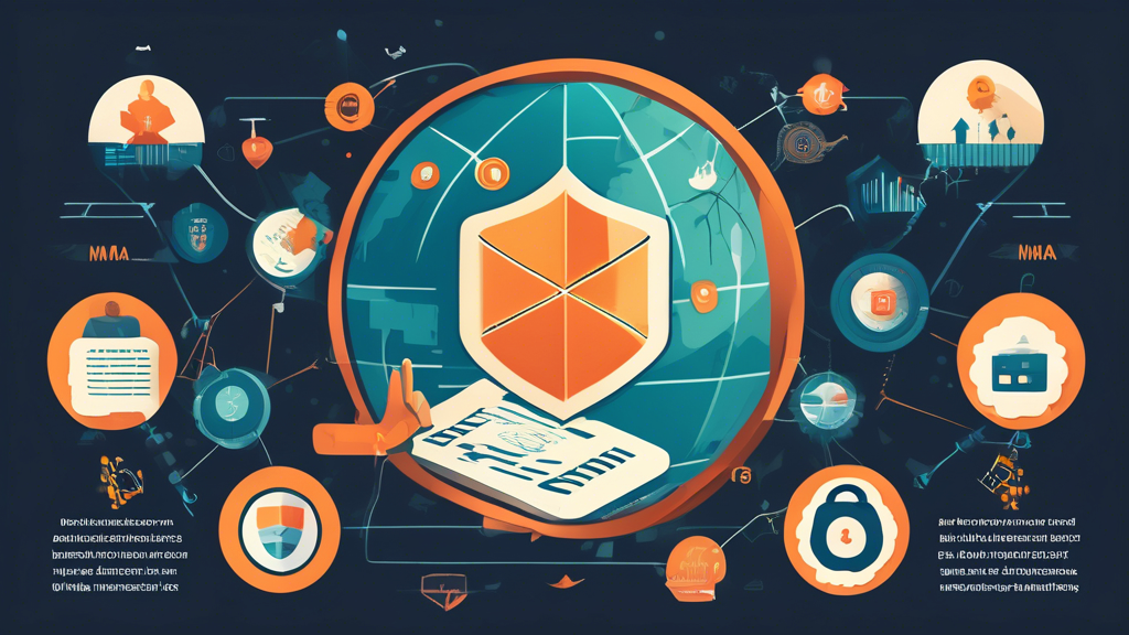 **DALL-E Prompt:** Create an infographic-style illustration showcasing the benefits of using HMA VPN for online security. Include visual elements representing online privacy, such as a lock and a shield, to symbolize anonymity and confidentiality. Depict a globe with signals radiating from it to represent access to geo-restricted content. Incorporate imagery of public Wi-Fi signals and devices like laptops and smartphones to illustrate secure connections on public networks. Use a modern and tech-savvy design with a color palette that evokes safety and trust. The text HMA VPN - Protégez votre sécurité en ligne should be prominently featured in the design.