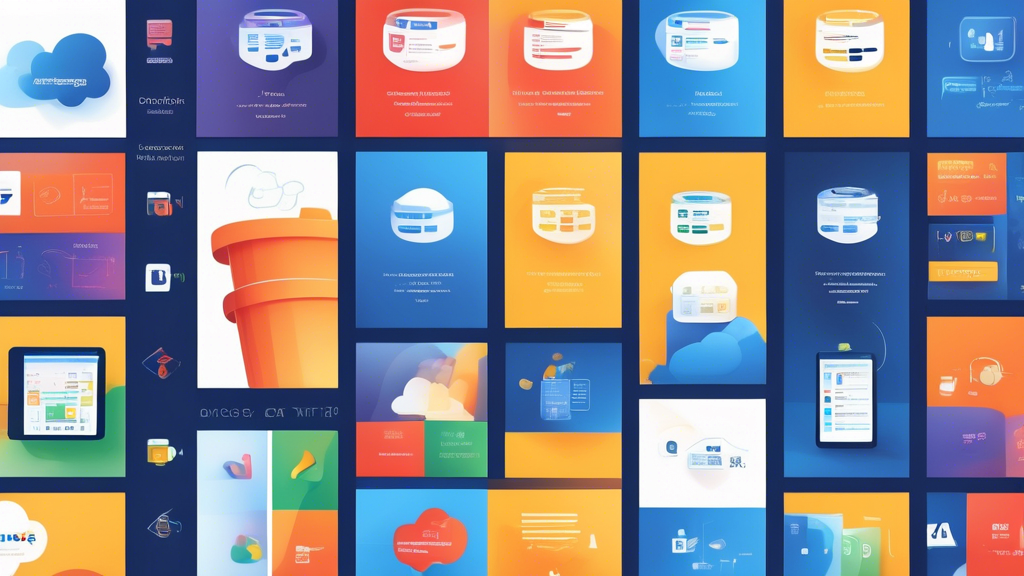 Create an illustration that showcases a digital comparison chart of the best free online storage options in 2023, featuring logos and key features of popular services like Google Drive, Dropbox, and OneDrive. Include visual elements such as checkmarks and color-coded advantages, alongside usage limits for each provider. The background should evoke a tech-friendly atmosphere, with icons representing data security and cloud storage, emphasizing the importance of choosing the right free online storage solution.