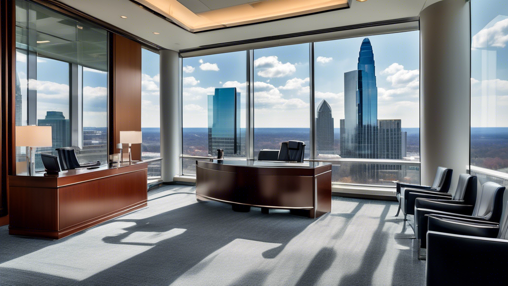 A professional and sleek interior of a top Charlotte injury law firm