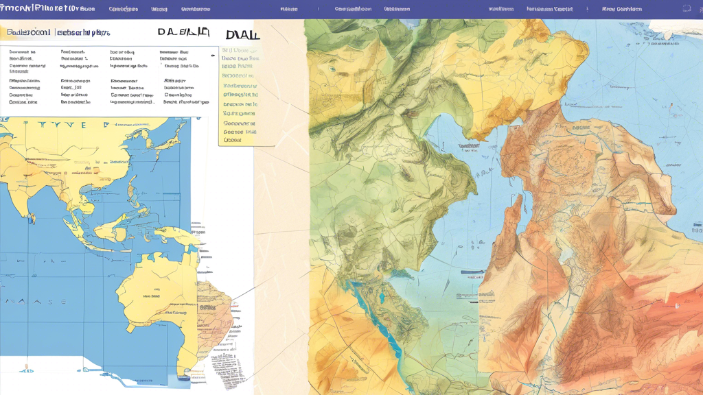 Here is a DALL-E prompt for an image related to outline point #2 (Types of Educational Maps and Their Uses):
Prompt: A collage featuring four distinct types of educational maps - a physical map showcasing mountains and rivers, a political map with countries in different colors and their capitals marked, a thematic map displaying population density using color gradients, and a student interacting with a digital map on a tablet. The maps should be visually appealing and clearly illustrate the differences between the map types.