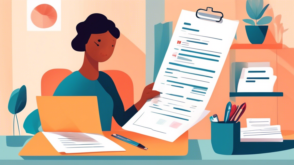 An image of an individual organizing a folder filled with necessary documents for a DOT physical, with visual lists of required personal identification and medical paperwork prominently displayed. Additionally, show the person in a calm, serene setting at home, reviewing a checklist on how to prepare physically and mentally for the exam.