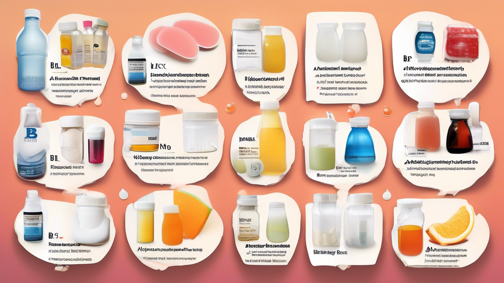 An illustrated comparison chart showing the B1 hangover patch versus other popular hangover remedies, including hydration methods, various supplements, and dietary approaches, with annotations on effectiveness and scientific backing