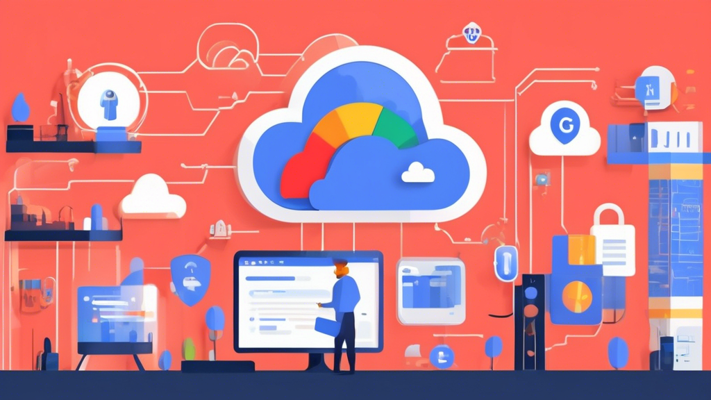 **DALL-E Prompt:**

Create a visually appealing and professional illustration highlighting the Sicherheits- und Datenschutzstandards der Google Cloud Platform. The image should showcase advanced security protocols, such as firewalls and encryption, and compliance with global privacy laws (e.g., GDPR). Include elements that represent automatic updates and threat detection. The color scheme should incorporate Google