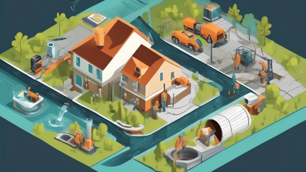 Create an informative and visually appealing illustration that showcases a curated list of top-rated local sewer repair services. Include detailed reviews and service highlights for each company, complete with their logos, ratings, and standout features. Design the illustration to look like a helpful, user-friendly guide, incorporating tips for scheduling and preparing for a sewer repair appointment. The overall aesthetic should be clean, professional, and easy to read.

Keyword: sewer repair near me.
