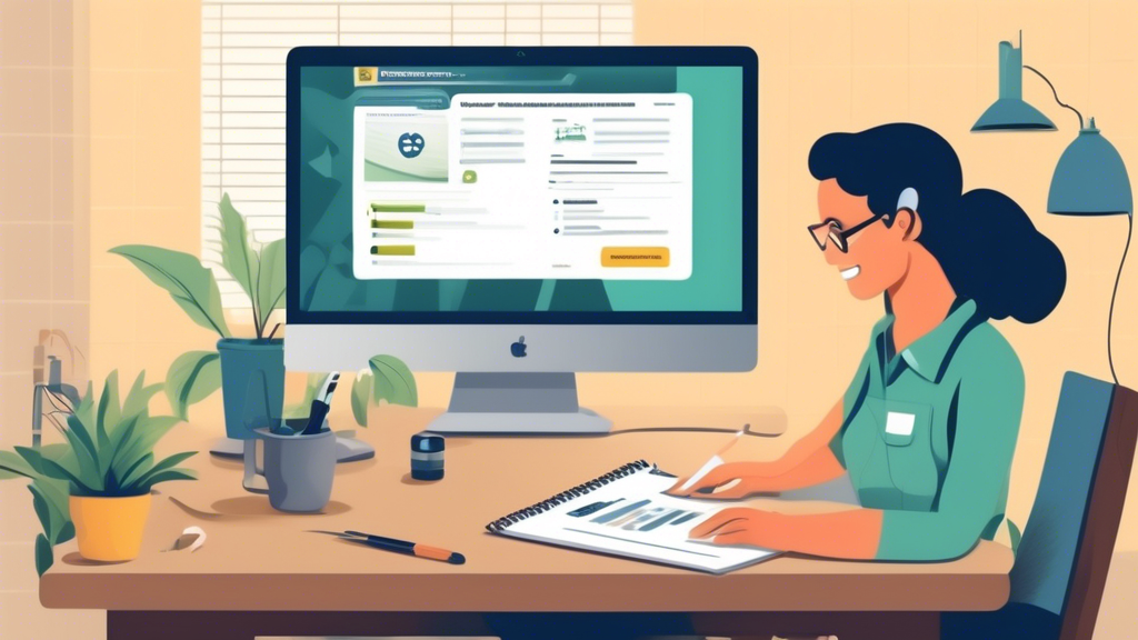 Create an image that depicts a person looking at a laptop screen showing online reviews and recommendations for local sewer line repair services. The surroundings include a comfortable home setting with a notepad and a few plumbing tools nearby, emphasizing the research and planning phase. The screen should display positive reviews, ratings, and a list of licensed and insured service providers specializing in sewer line repairs.