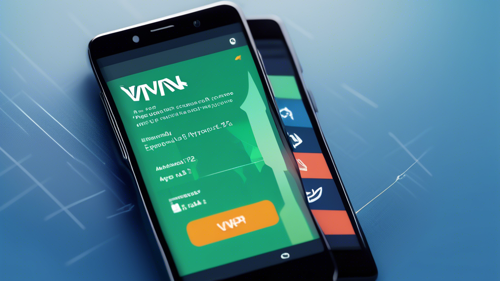 Create an image depicting a smartphone screen showcasing a sleek and user-friendly VPN app interface on an Android device. The app highlights important features such as high-speed performance, strong security protocols, and clear privacy policies. In the background, include subtle graphic elements representing data encryption and security. The overall design should emphasize ease of use, with intuitive icons and a clean layout, conveying the criteria for evaluating the best free VPN services.