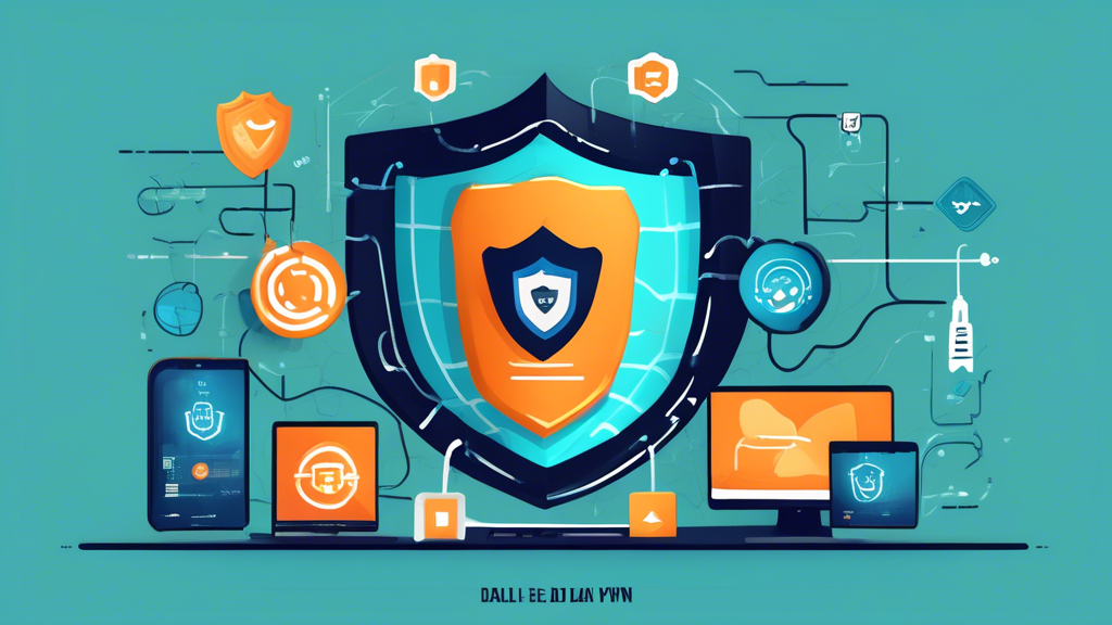 Prompt for DALL-E:

Create a detailed illustration showcasing the top features of the best VPN for 2023. Include elements such as a high-tech interface with various security protocols, a shield icon representing encryption, a kill switch, and a split-tunneling diagram. Add visual elements like mobile and desktop apps to highlight user-friendliness. The design should convey a sense of advanced technology and robust security.