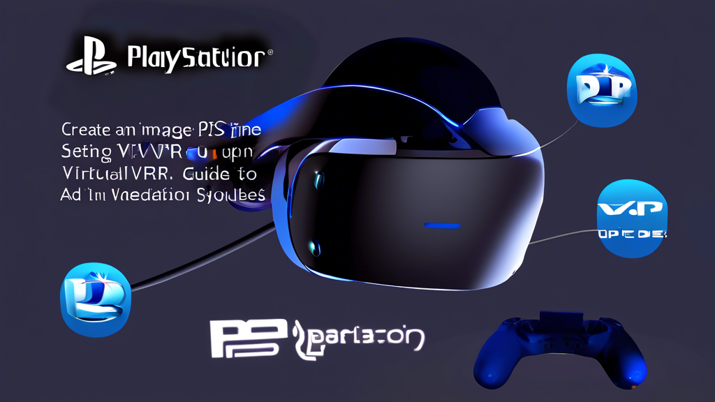 Create an image depicting a step-by-step guide to setting up PS VR on a PlayStation console. Show a user unpacking the PS VR headset, connecting it to the PlayStation system, and adjusting the settings on the console. Add tips and tricks to enhance the virtual reality experience in the background, such as optimizing the play area. Include recommended accessories and peripherals like motion controllers and headphones arranged neatly beside the setup. Make the scene clean, visually appealing, and informative.