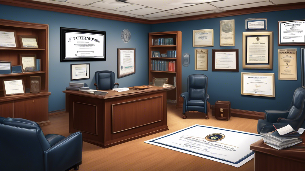 Create a detailed illustration of a professional attorney