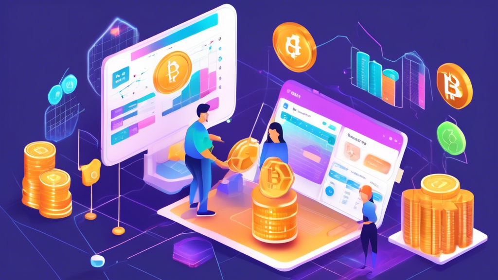 Create an image showcasing the benefits of using Gate.io for cryptocurrency trading. Depict a vibrant trading platform screen with various cryptocurrency charts, alongside icons representing low fees, advanced trading options, and supportive customer service. Include visual elements like happy traders, educational resources like books or a help desk, and a secure shield symbol to emphasize safety. Make the overall scene dynamic and energetic, highlighting the user-friendly interface and the site