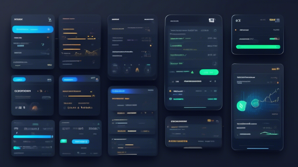 Create an image showing a detailed and user-friendly interface of a cryptocurrency exchange platform. The interface should depict the following steps: setting up an account, verifying identity, and linking a credit card. Each step should be highlighted with clear instructions and visuals, such as form fields, verification checks, and a credit card input section. The overall design should be modern and secure, reflecting reliability and user confidence in the process of buying cryptocurrency.