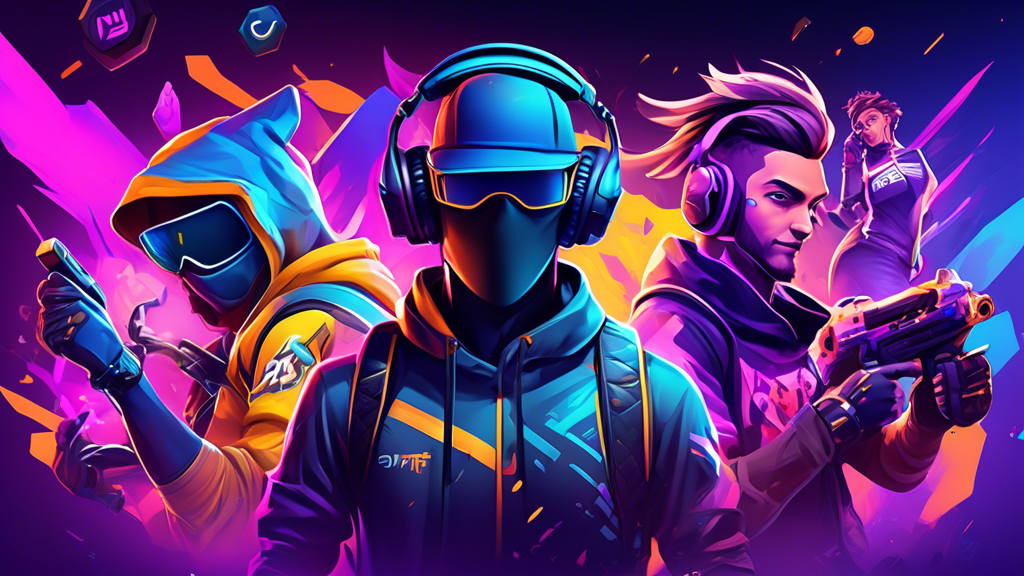 Create an image featuring a vibrant and dynamic esports scene, showcasing key players and various gaming genres. Include popular esports titles like League of Legends, Fortnite, and Counter-Strike: Global Offensive, with representations of iconic players from different games in action poses. Surround them with the logos and interface elements of major platforms like Twitch, YouTube Gaming, and Discord. The backdrop should hint at a bustling, futuristic digital environment with holographic screens and energetic lights to emphasize the synergy between the players, games, and platforms that define generation esports.