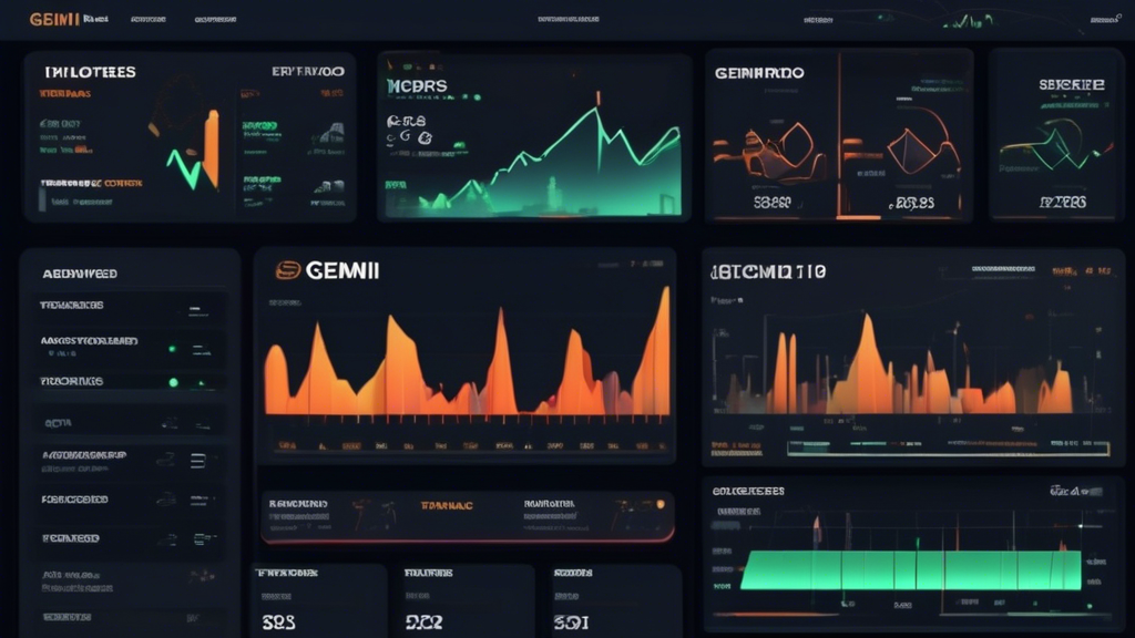 Create an image that showcases the advanced and customizable tools of Gemini Active Trader. The scene should feature a modern, sleek trading dashboard with multiple interactive charts, analytical tools, and real-time data feeds. Emphasize the high-tech nature and user-friendly options, with an aesthetic that blends efficiency and sophistication. Highlight the competitive pricing and low fees with a subtle but noticeable badge or icon. Include traders engaged with the interface, demonstrating the platform’s functionality and the empowerment it offers to active traders. The overall feel should be dynamic and professional, capturing the essence of maximizing trading potential with Gemini Active Trader.