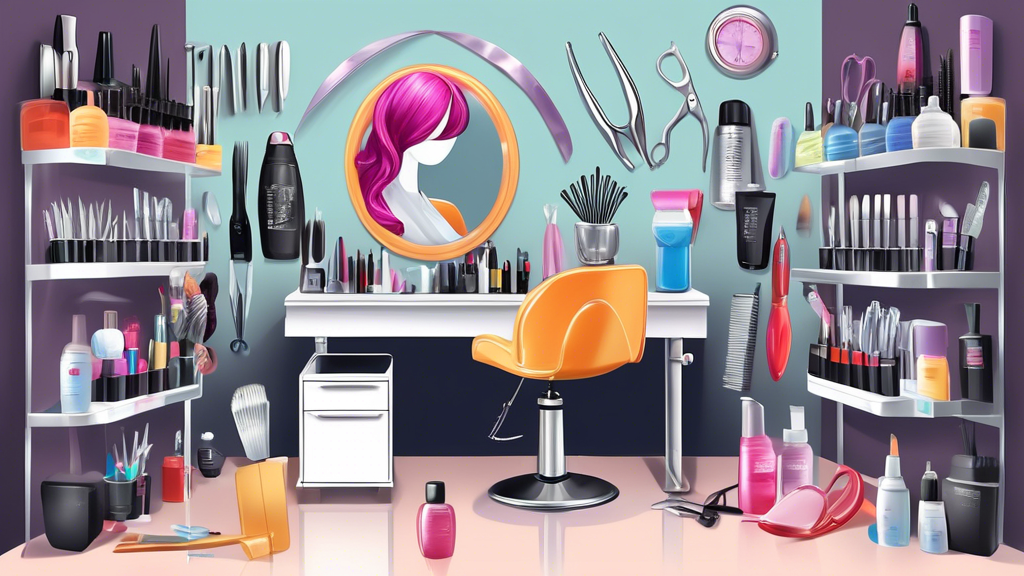 Create a detailed, realistic illustration of a hairstylist