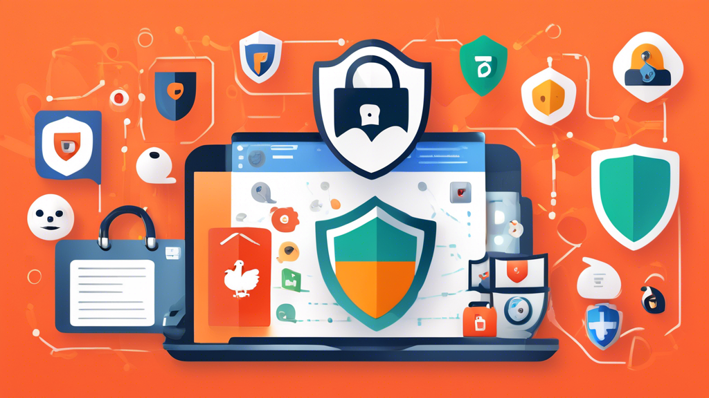 Create an image showcasing a digital toolkit labeled Best Privacy Online with icons representing different privacy tools. Include a browser icon with a shield featuring Brave and DuckDuckGo logos, a VPN symbol with a secure lock, messaging icons for Signal and Telegram, and password and encryption symbols for LastPass and BitLocker. The background should have a subtle, futuristic theme with binary codes and padlocks to emphasize security and privacy.