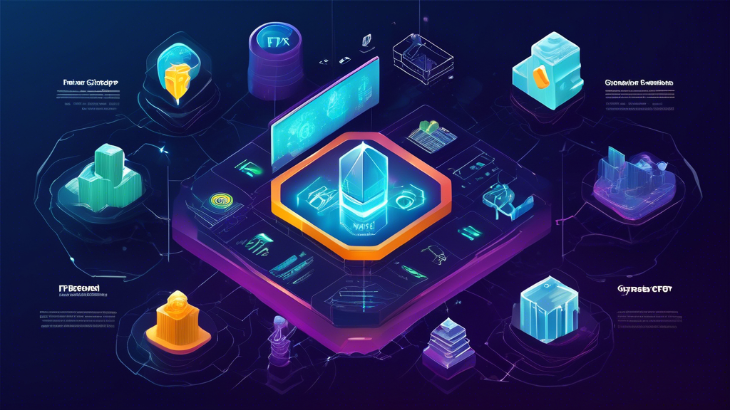 Create an image illustrating the significant factors contributing to the growth of FTX Crypto. The scene should include visual elements that represent successful marketing strategies, key partnerships, and the integration of new technologies and derivatives. Show a dynamic, upward trend graph or chart to symbolize growth, logos or symbols of notable partnerships, and innovative tech icons like blockchain and trading bots. Ensure a futuristic and professional design, emphasizing progress and expansion.