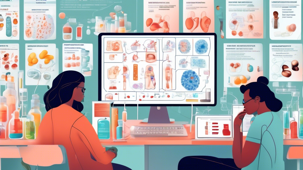 **DALL-E Prompt:** A detailed illustration of a laboratory setting where scientists are conducting research on hangover relief patches. The image shows researchers analyzing data on various screens, a close-up of a hangover patch with visible ingredients like vitamins, minerals, and antioxidants, and a group discussion with charts displaying scientific findings related to effectiveness. Include visual elements that represent case studies, like a testimonial wall with users