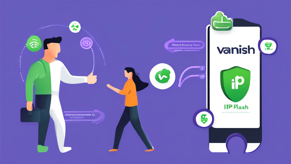 A comparative digital illustration showcasing the user experience of IPVanish Free vs. Paid plans. On the left side, depict a person using IPVanish Free with icons representing moderate speed and basic security features. On the right side, show a person using the Paid version with icons indicating high speed, advanced security, and additional services. Include symbols for security, speed, and value assessment in the background.