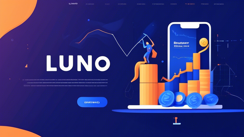 Create an image that visually captures the initial steps for beginners starting with Luno trading. Show a user interface on a cryptocurrency trading platform, highlighting elements like Create Account, Verify Account, and Deposit Funds. Include icons and graphics that indicate ease of use, such as user-friendly navigation and beginner-friendly resources. The color scheme should resemble the Luno branding, using blues and whites, to reinforce brand identity.