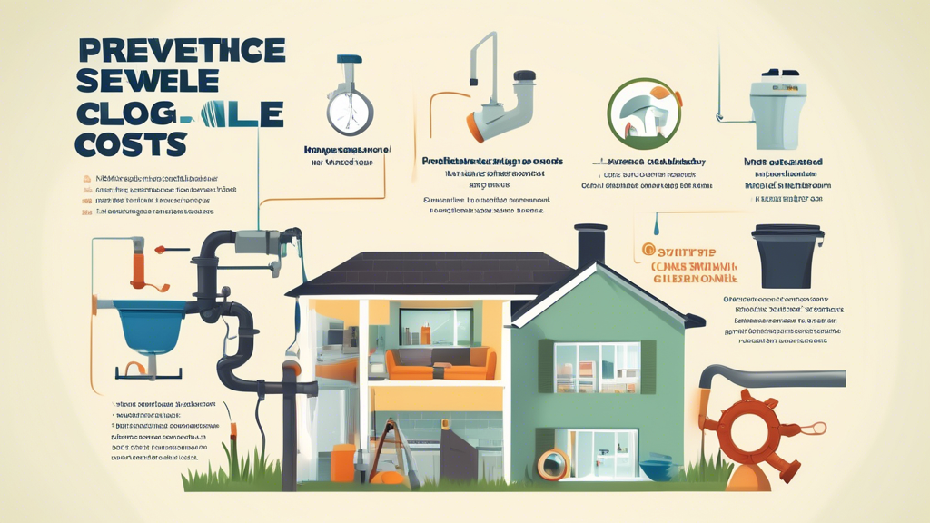 Prompt for DALL-E:

Create an image that illustrates various practical tips for reducing main sewer line clog repair costs. The image should include visual elements representing preventative maintenance checklists, a homeowner using a plunger or a drain snake for DIY clog removal, and icons or symbols of insurance policies and financing options. The scene should be set in a suburban home environment, with a focus on conveying a proactive and well-informed approach to handling minor plumbing issues.