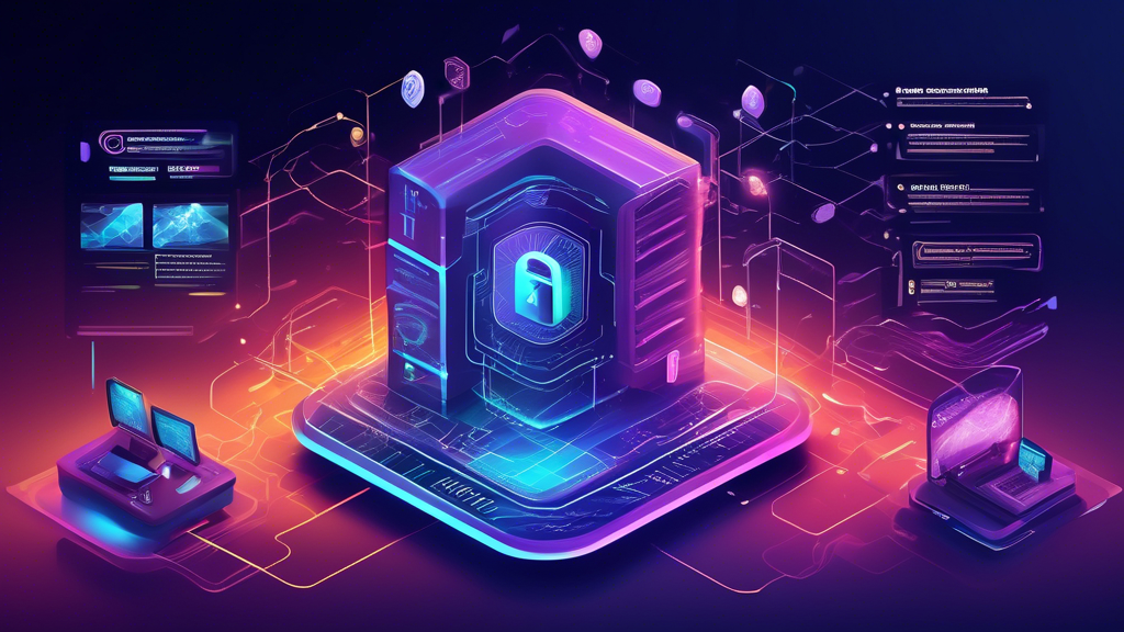 Create a digital illustration that showcases the advanced security protocols of Gémeaux Crypto. The image should depict a high-tech, secure environment with digital padlocks, layers of encryption, and a futuristic control center. Include clear comparisons to other cryptocurrency platforms, emphasizing the superior reliability of Gémeaux Crypto through visual elements like user testimonials and case studies on screens or holographic displays. Use a sleek, modern aesthetic with a blue and silver color palette to convey trust and technological sophistication.