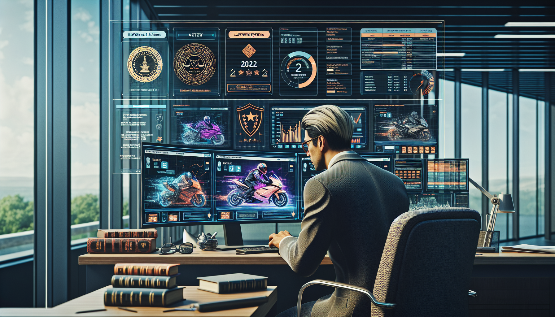 Visualize a highly organized lawyer