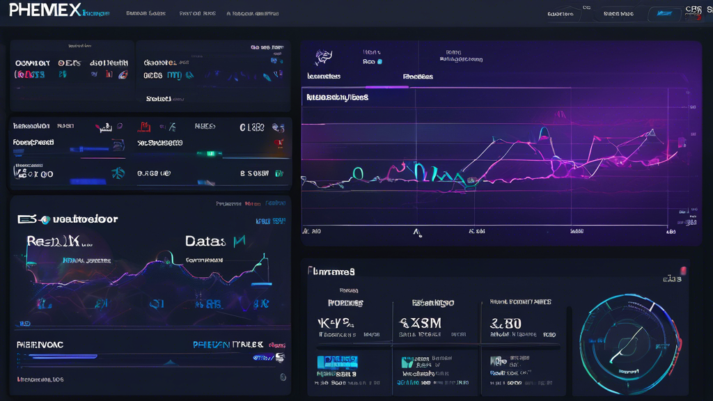 Create an image of the Phemex Exchange interface, showcasing an intuitive and well-designed user experience. Highlight the advanced trading tools, such as real-time market data, charting tools, and customizable dashboards. Include elements that reflect educational programs and user support features, like tutorials or a chatbot assistance pop-up, making it clear that Phemex is a user-friendly and innovative platform for cryptocurrency trading.