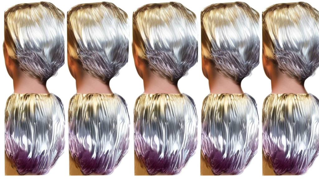 Create an image that visually represents a step-by-step guide for dying hair using aluminum foil. The image should be divided into three sections: 

1. **Preparing for the Dyeing Process:** Show the essential tools and materials needed (hair dye kits, aluminum foil sheets, combs, gloves, etc.), and pre-dyeing tips (brushing hair, sectioning with clips).
2. **Foiling Technique:** Illustrate a person sectioning their hair and wrapping these sections with aluminum foil, ensuring even dye distribution. Depict the proper placement and folding of the foil.
3. **Post-Dyeing Care:** Demonstrate the process of carefully removing the aluminum foil, a close-up of vibrant and healthy-looking hair, and a few recommended aftercare products like conditioners, and hair serums.

The image should be clear, instructional, and aesthetically pleasing, with labels and brief captions guiding the viewer through each step of the process.