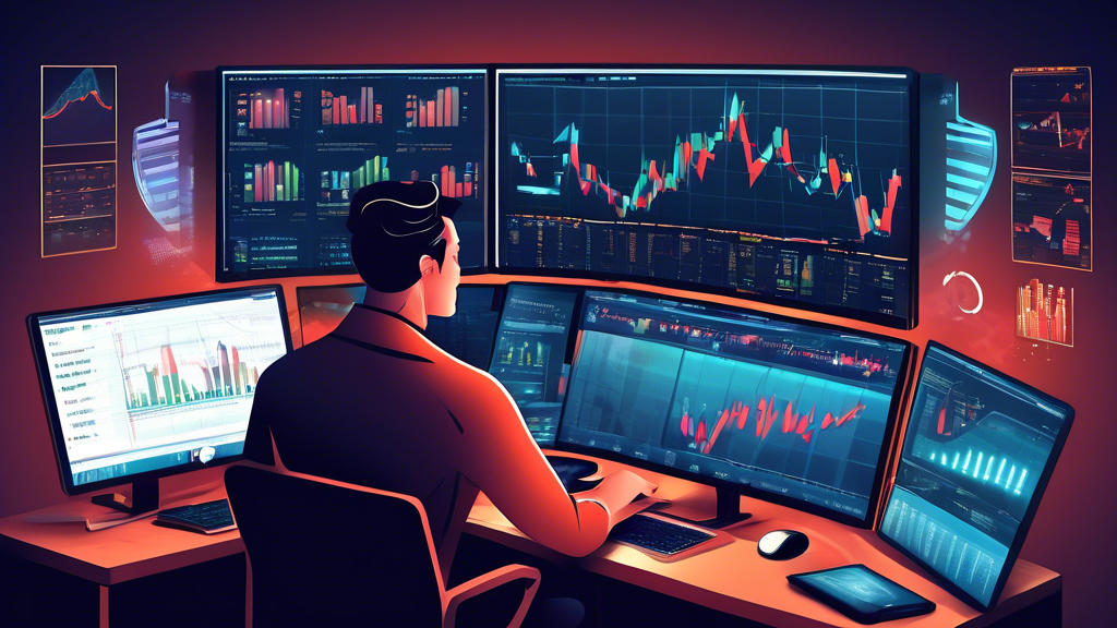 **Prompt for DALL-E:**

Create a detailed illustration of a confident trader at a desk analyzing market charts on multiple screens, with the Luno logo prominently displayed. The scene should include various trading tools like candlestick charts, market trend graphs, and financial news snippets. Add elements that depict strategic planning, such as a notepad with trading strategies and a checklist of common mistakes to avoid. The background should convey a professional trading environment with a hint of digital sophistication, embodying the theme of successful Luno Trading practices.