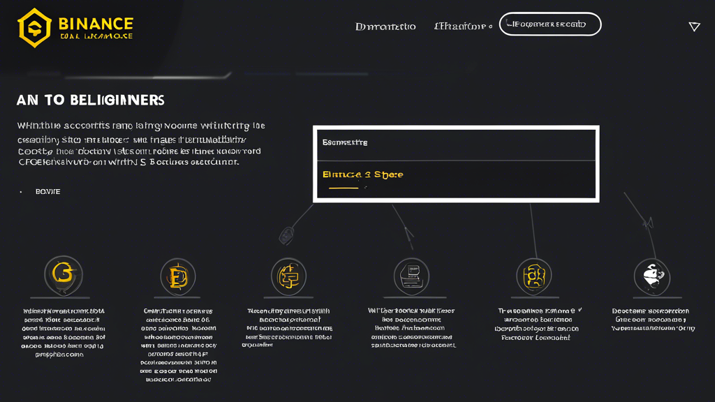 Prompt for DALL-E:

Create an illustrative and informative image depicting a step-by-step guide on how to use Binance Exchange for beginners. The image should feature a visually appealing layout with three key sections: 1) Creating an Account on Binance, 2) Securing Your Account with Two-Factor Authentication, and 3) Depositing and Withdrawing Cryptocurrencies on Binance. Include icons such as a laptop, mobile phone, lock and key for authentication, cryptocurrency coins, and transaction symbols, with clear labels and a clean, modern design.