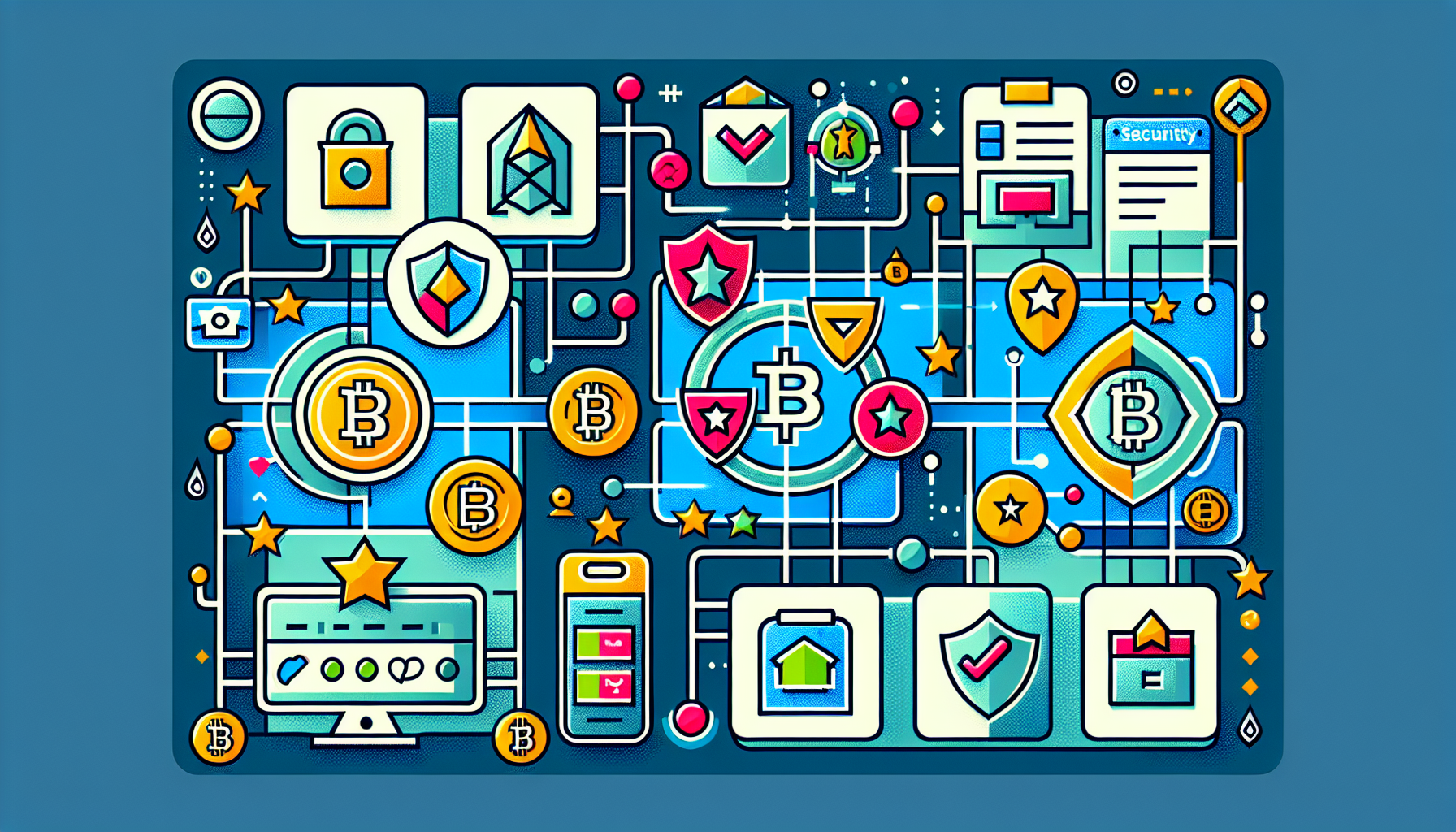 Prompt for DALL-E:

Create an image depicting the top 5 best platforms for buying cryptocurrency. The image should feature detailed visual representations of five different crypto exchanges, highlighting their logos, unique features, and user-friendly interfaces. Incorporate elements such as user rating stars, security shields to represent safety measures, and customer support icons. Ensure the design is modern and professional to attract users interested in learning about the best places to buy cryptocurrency.