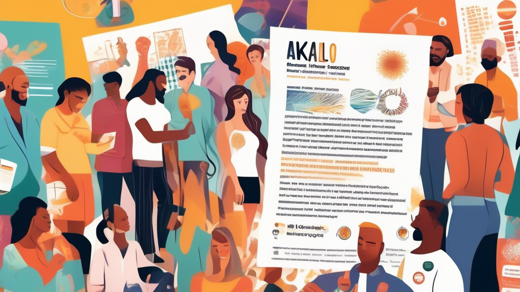 Detailed collage of clinical research papers and graphs showing the effectiveness of the Akalo hangover prevention patch, surrounded by diverse group of people sharing their positive experiences and testimonials in a social gathering setting, with visuals of other hangover prevention products in the background for comparison.