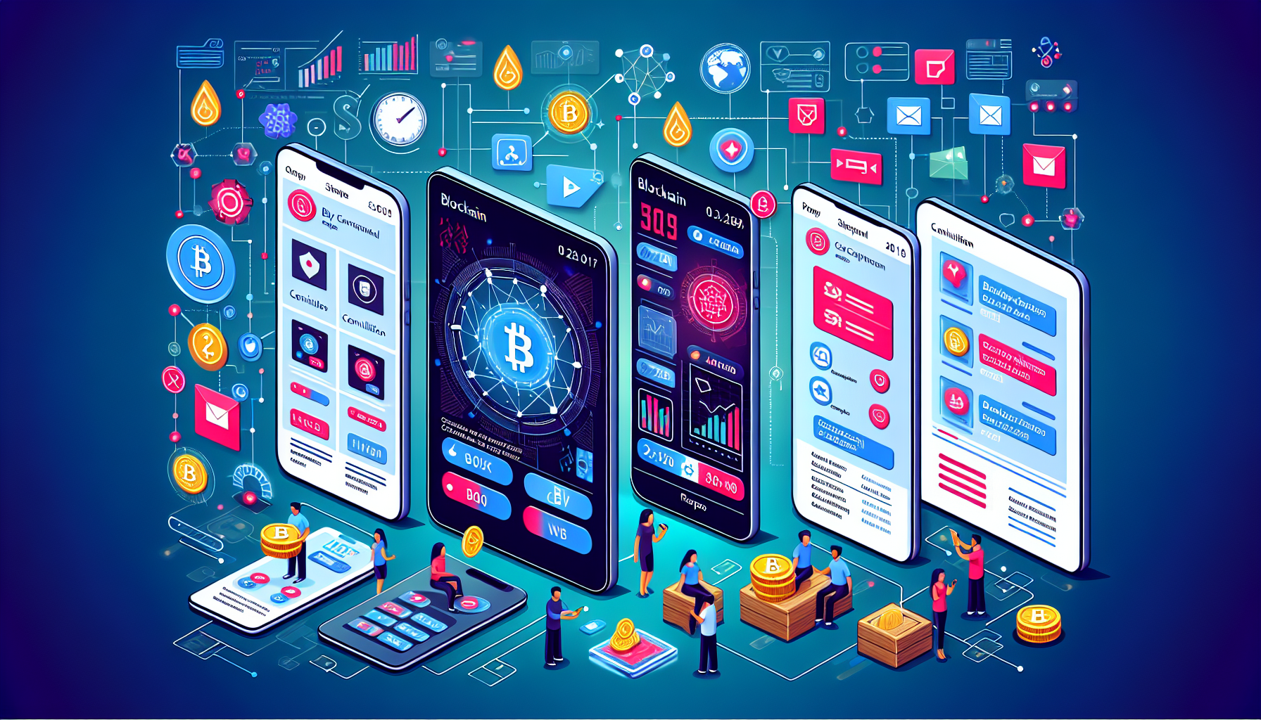 **DALL-E prompt:**

Create a detailed illustration showcasing the key features and functions of the Luno app. The image should highlight users buying and selling cryptocurrencies, securely storing digital assets, and benefiting from cryptocurrency consultations and market analysis. Additionally, include elements depicting notification settings and user security to emphasize its comprehensive functionalities. The interface of Luno app should be clearly visible on smartphones and tablets, suitable for both iOS and Android platforms. The overall feel should be modern and tech-savvy, symbolizing innovation and user support.