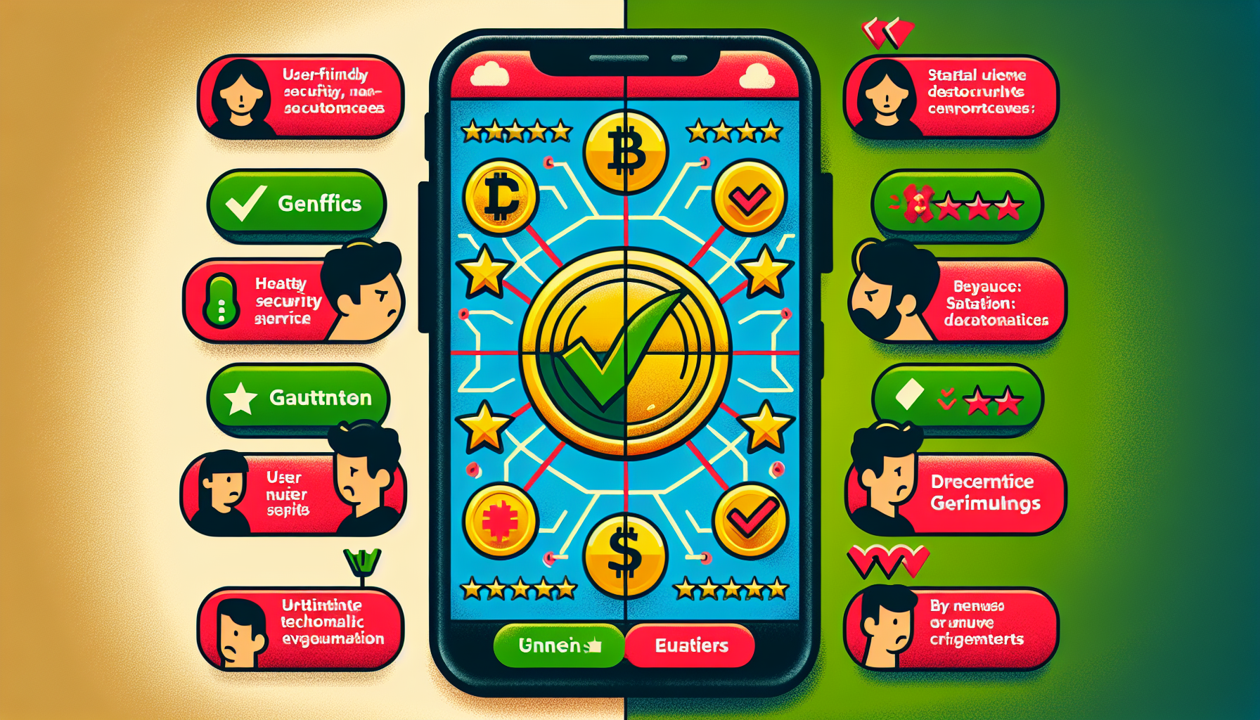 A DALL-E prompt for an image that relates to outline point #3 (third point of the outline) would be:

Create an image that showcases both the pros and cons of using the Luno app. On one side of the split-screen, show positive aspects like user-friendliness, high-security features, and excellent customer support marked with green checkmarks. On the other side, depict a few potential drawbacks such as occasional technical glitches or user complaints, highlighted with caution icons or red crosses. Include user review snippets and ratings to illustrate real user experiences.