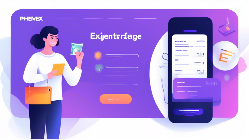 Create an image of a step-by-step guide for beginners on Phemex Exchange. The image should be divided into three sections: registering and verifying an account, depositing and withdrawing funds, and tips and best practices for new traders. Each section should include clear, user-friendly illustrations, such as a person entering details on a registration form, depositing money through different methods, and following trading tips like setting stop losses or researching market trends. Use a sleek and modern design with the Phemex logo subtly incorporated into the layout to maintain brand identity.