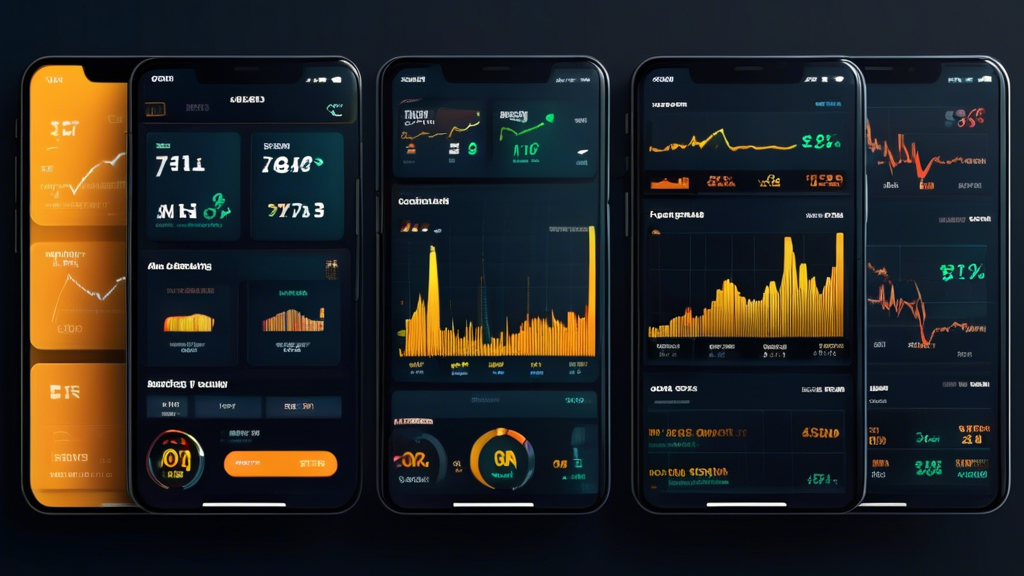 Create an image of a dynamic digital trading dashboard on the Gemini Trading App. The dashboard should showcase various trading options and tools, with graphs and charts highlighting market data and analytics. Include elements like staking, rewards programs, and margin trading features. The background should reflect a modern, high-tech environment to emphasize the cutting-edge nature of these trading strategies.