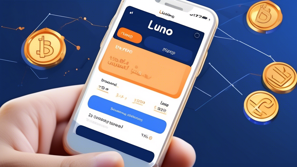 Create an image showcasing the advantages of the Luno app for cryptocurrency transactions. The image should feature a smartphone screen displaying the Luno app interface, highlighting its user-friendly design and unique features such as Luno Savings and Luno Learn. Surrounding the phone, incorporate elements like user testimonial snippets, positive reviews, and comparison badges showing Luno’s superiority over other cryptocurrency platforms. Use vibrant, modern graphics to emphasize simplicity and the efficiency of using Luno for managing digital currencies.