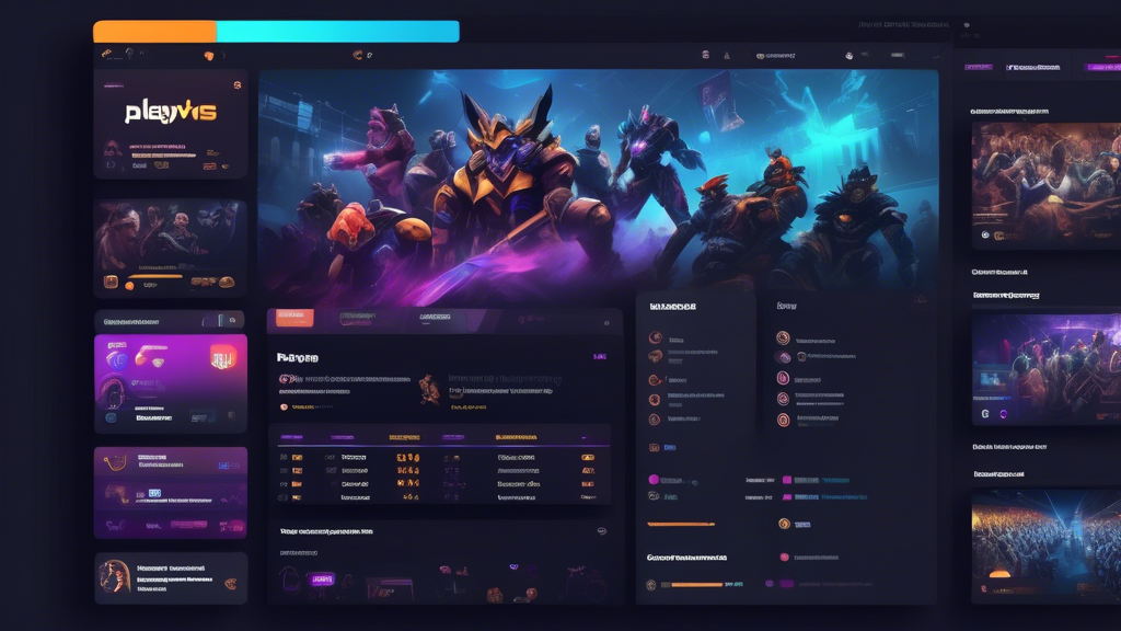 Create an image showcasing the PlayVS esports platform interface on a computer screen, highlighting its unique features such as player statistics, team management tools, and match schedules. The scene should include a diverse group of high school and college students enthusiastically engaging with the platform on their devices. Surrounding them, show elements representing benefits for students, schools, and the esports community, like trophies, graduation caps, school emblems, and excited fans with banners. The overall atmosphere should be energetic and inspiring, emphasizing the positive impact of PlayVS in educational and competitive gaming environments.