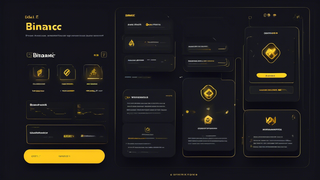 DALL-E prompt: A detailed visual guide illustrating the first steps in trading on Binance. The image should show a user interface of Binance with highlighted sections for 