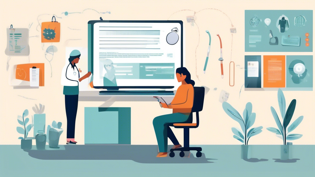 **DALL-E Prompt:**Create an image depicting a person researching to find trustworthy DOT physical doctors. The scene should include a computer screen displaying online reviews and patient feedback, a table with medical certification paperwork, and a smartphone showing texts or recommendations from industry colleagues. The background could feature elements like a stethoscope, DOT regulations book, and a notice board with pinned credentials. The ambiance should reflect a professional and diligent approach to finding reliable healthcare professionals.