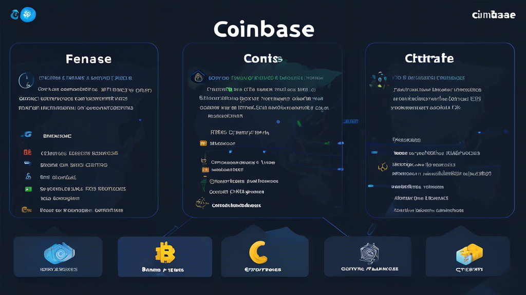 Create an image with the following details:

**Title:** Comparing Top Crypto Platforms: Pros and Cons

**Scene Description:** A split-screen comparison chart showcasing popular crypto platforms like Coinbase, Binance, and Kraken. The left side features visual icons and brief descriptions highlighting their pros: strong security measures, user-friendly interfaces, low transaction fees, and good customer support. The right side lists the cons: occasional service downtimes, varying levels of regulatory compliance, high fees for certain transactions, and complex interfaces for beginners. The background should subtly include elements like padlocks, user avatars, and cryptocurrency symbols such as Bitcoin and Ethereum.

**Art Style:** Modern infographic style with a clean and professional appearance, bright and engaging colors, and easily readable text.

**Additional Elements:** Include a small header with the title Comparing Top Crypto Platforms: Pros and Cons and captions near each pro and con for clarity.