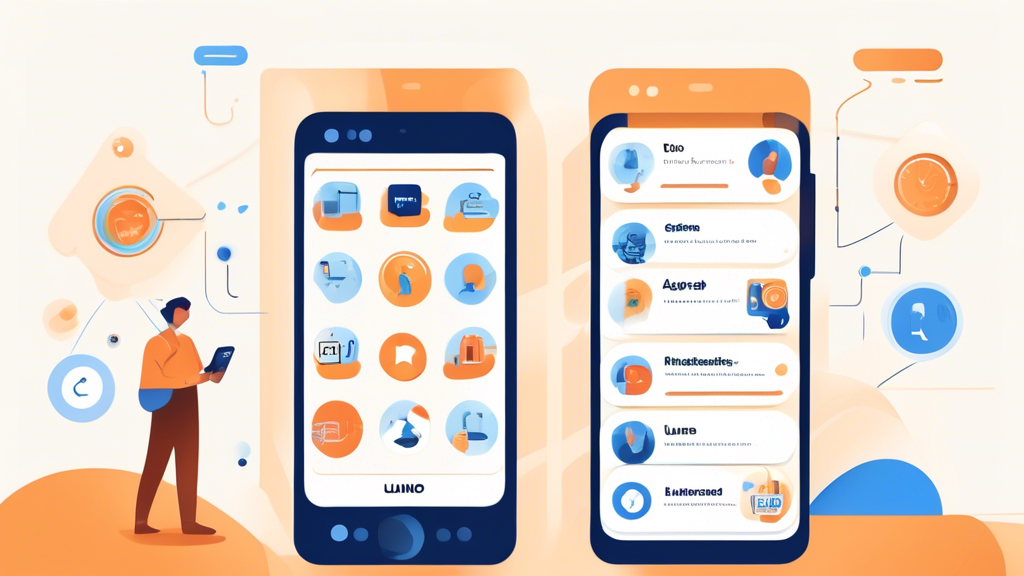 Prompt for DALL-E:

Illustration of a user exploring advanced features of the Luno app on a smartphone. The scene should include icons or elements representing tips and tricks, educational resources, and user testimonials. The user should look engaged and knowledgeable, with a background that suggests a modern, tech-savvy environment. Include graphical elements like charts, notifications, and user interface highlights to emphasize the functionalities being utilized to their fullest potential.