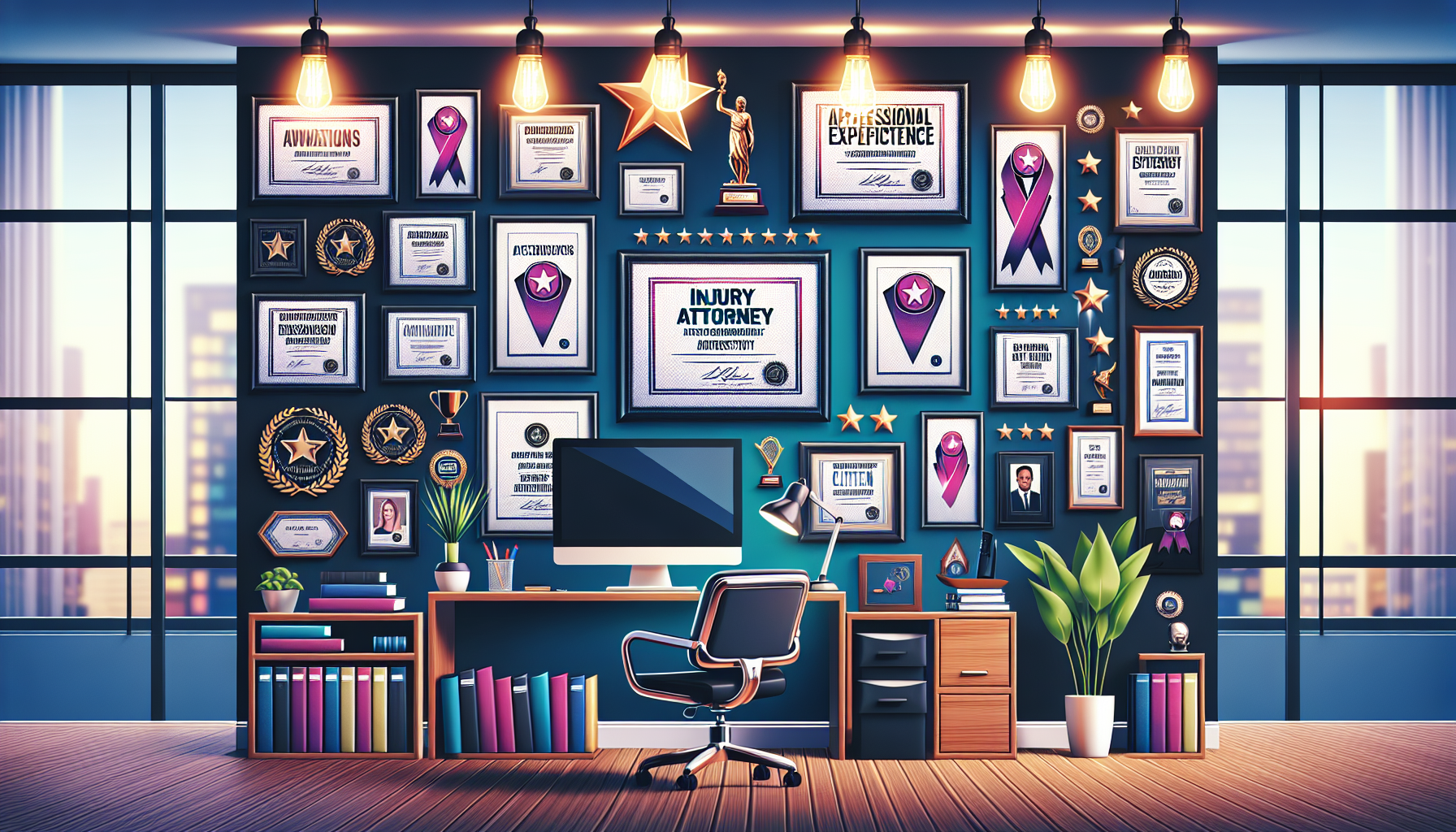 Digital artwork showcasing an experienced injury attorney