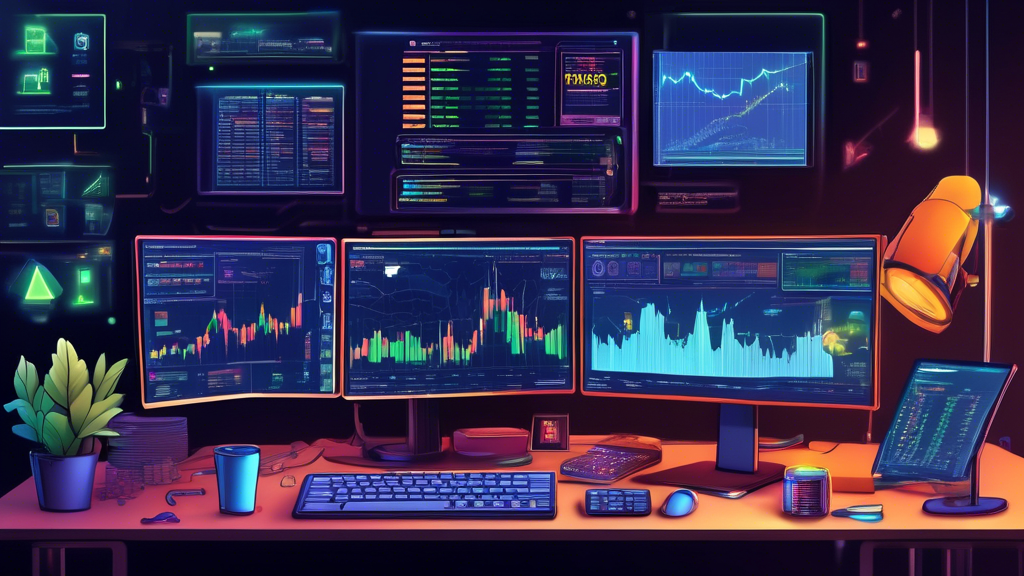 Prompt for DALL-E:

A detailed digital illustration showing a trader