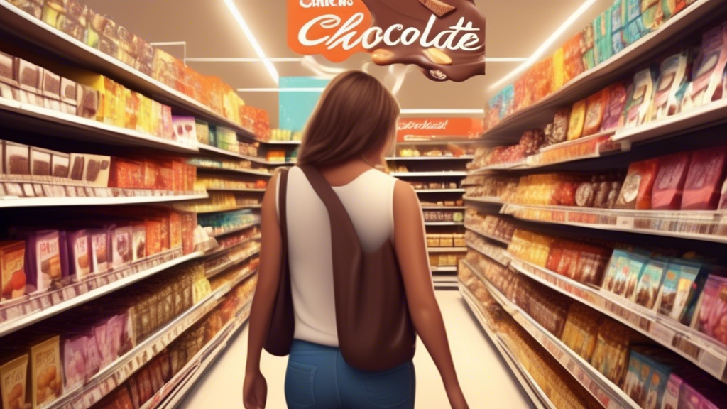 DALL-E, create an image of a bustling, modern supermarket aisle where consumers are enthusiastically picking varieties of Lily