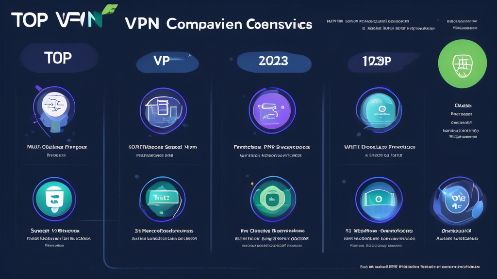 Prompt: A detailed comparison chart showing the top VPN providers for 2023. The chart lists various VPN services with columns for price, performance (speed and reliability), and additional features (e.g., multi-device support, dedicated IPs, no-log policies). Icons representing these features are included for visual clarity. A modern, user-friendly interface on a laptop and smartphone is shown in the background, indicating compatibility with multiple devices. The overall aesthetic is sleek and professional, highlighting the high-quality and reliable nature of these top VPN services.