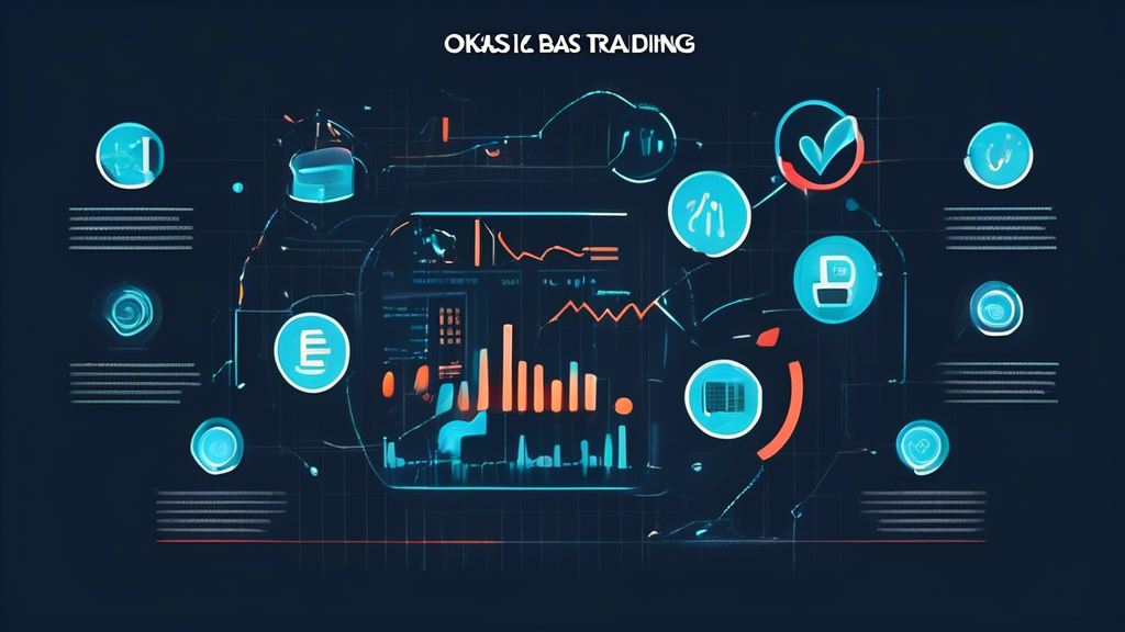 A DALL-E prompt for an image that relates to outline point #3 (Estrategias Básicas de Trading en OKX para Principiantes) could be:

Create a detailed infographic that introduces basic trading strategies on OKX for beginners. The infographic should highlight the essential trading tools and features available on the OKX platform, such as order types and chart analysis tools. Include visual elements like bar and candlestick charts, an interface mockup, and a few icons representing risk management and profit maximization tips. Use a color scheme that aligns with OKX