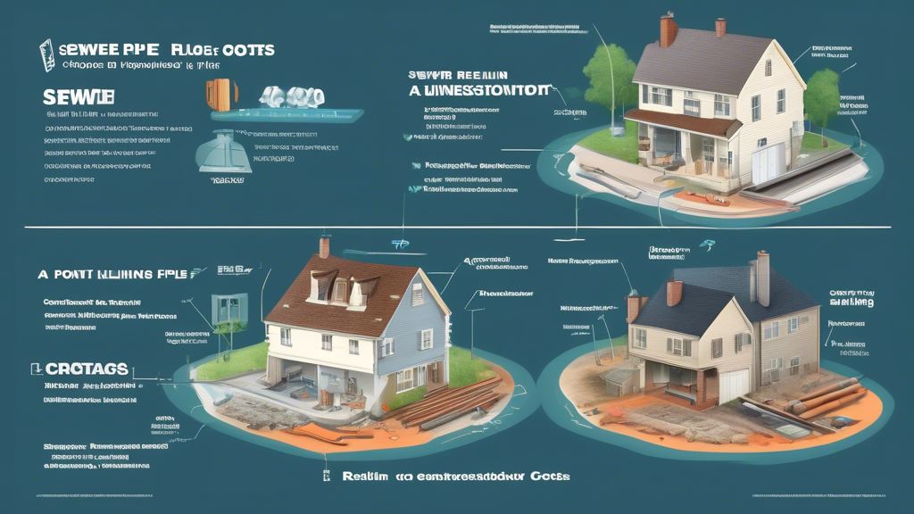 DALL-E prompt for an image related to outline point #2:

A detailed infographic showing the breakdown of sewer pipe relining costs, featuring a cross-section of a house with underground pipes. Include visual representations of different pipe lengths, diameters, and materials, with corresponding price tags. Add icons for inspection cameras, cleaning equipment, and post-relining services, each with associated costs. Use a color scheme of blues and greens, with currency symbols to emphasize the financial aspect.