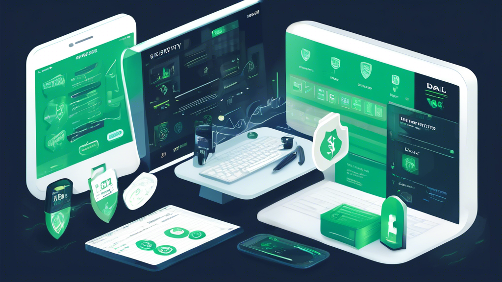 Prompt for DALL-E:
Create an illustration that showcases the key features and benefits of Fidelity Crypto Trading. The image should include a sleek, user-friendly interface displayed on multiple devices (desktop, tablet, smartphone), highlights of robust security measures (such as shields, locks, and encryption icons), and a supportive environment with customer service elements. Additionally, include a comparison chart that shows Fidelity